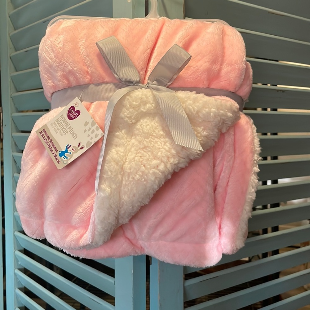 NWT Pink plush baby blanket